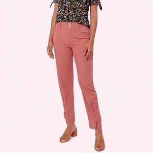 LOFT Plus Button Tab Slim Ankle Pant